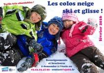 Les colos neige EJN 2016 - séjours ski et séjours trappeur